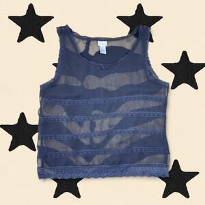 ★ Cacique Y2K sheer mesh tank ★